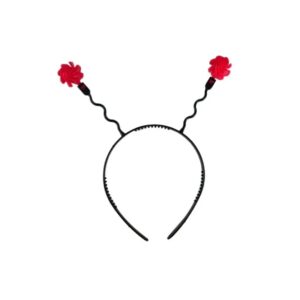 VINCHA PLASTICA PELOTITAS ROJAS X4