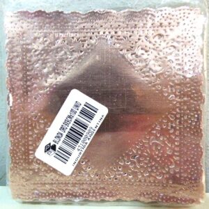 BLONDA CUADRADA METALIZADA 9X9CM X100 ROSE