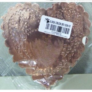BLONDA CORAZON 10CM METALIZADA X100 ROSE