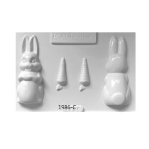 PLACA CONEJO FIGURA CON ZANAHORIAS