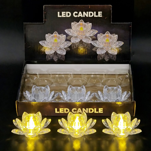 VELA LED FLOR DE LOTO CALIDA