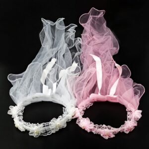 VINCHA CON VELO DE FLORES