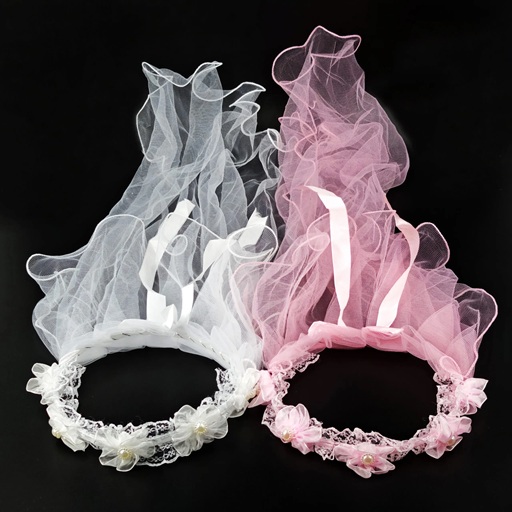 VINCHA CON VELO DE FLORES