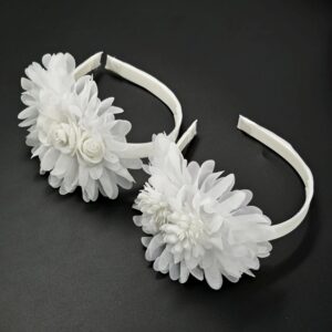 VINCHA DE FLORES BLANCA