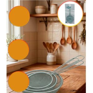 COLADOR DE METAL X3 5CM 6CM Y 8CM