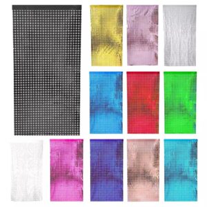 CORTINA METALIZADA 2X1 MT CUADROS CHICOS