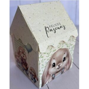 CAJA CASITA 7 X 7 X 10,5 CM PASCUA