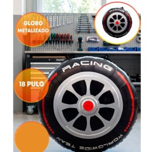 GLOBO FOIL SILUETA 18P RUEDA CARRERAS / NEUMATICO