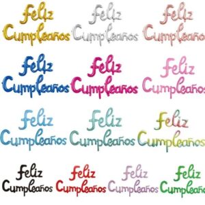 GLOBO FOIL FRASE FELIZ CUMPLE CURSIVA