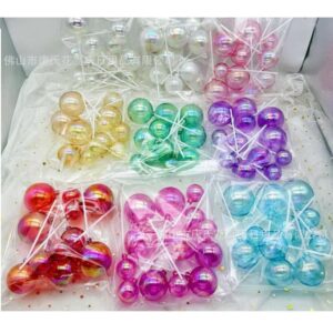 ADORNO PARA TORTA ESFERAS CON PALITO X12