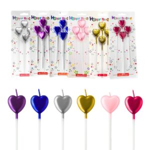 VELA METALIZADA X 4 CORAZON