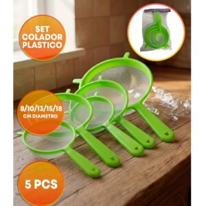 COLADOR PLASTICO X5 8CM 10CM 13CM 15CM Y 18CM