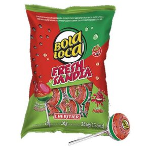 CHUPETIN BOLA LOCA SANDIA X 24 U RELLENO CHICLE