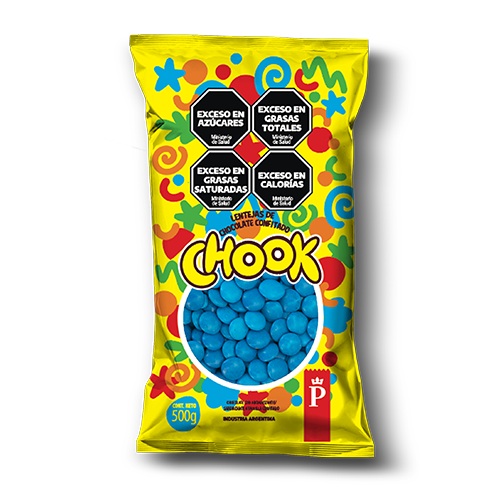 LENTEJA CHOCOLATE COLOR X 500GR AZUL