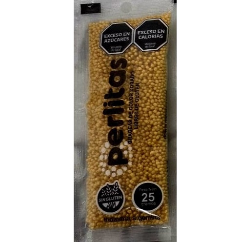 PERLAS COMESTIBLES X 25GR MINI SIN TACC DORADO