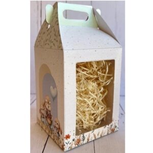 CAJITA FELIZ PARA HUEVO 9,5 X 9,5 X 12,5 CM PASCUA