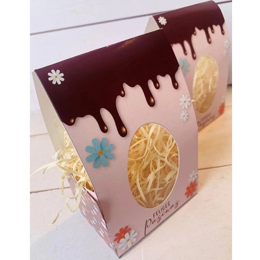 CAJA CANASTITA 6 X 9 X 14 CM PASCUA CHORREADA