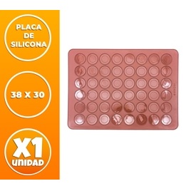 PLACA SILICONA 38X30 CM PARA 48 MACARONS