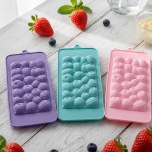 MOLDE SILICONA TABLETA FRUTILLAS