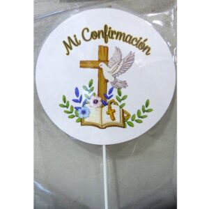 ADORNO PINCHE CARTULINA MI CONFIRMACION