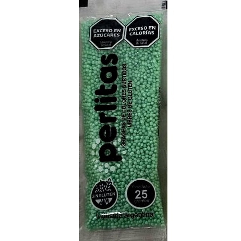PERLAS COMESTIBLES X 25GR MINI SIN TACC VERDE