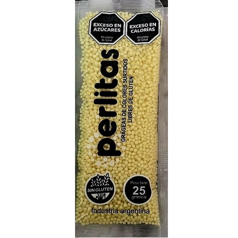 PERLAS COMESTIBLES X 25GR MINI SIN TACC AMARILLO