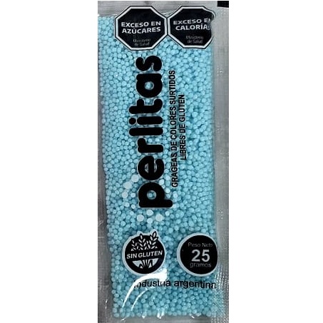 PERLAS COMESTIBLES X 25GR MINI SIN TACC CELESTE