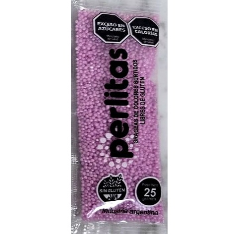 PERLAS COMESTIBLES X 25GR MINI SIN TACC LILA
