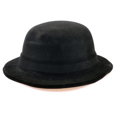 GORRO BOMBIN PLASTICO NEGRO FLOCK