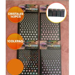 CRISTALES AUTOAD. PARA ROSTRO X 143 CON CORAZONES