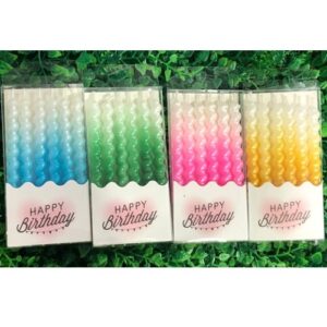 VELA METALIZADA X6 TORNEADA 8CM BICOLOR