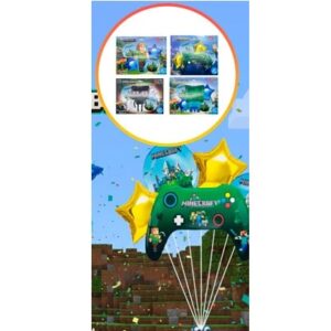 SET 5 GLOBOS MINECRAFT JOYSTICK