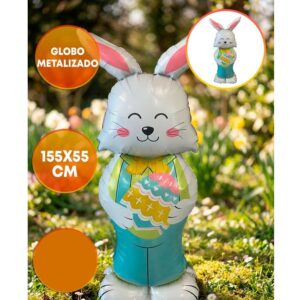 GLOBO FOIL SILUETA CON BASE 1,55MT CONEJO PARADO