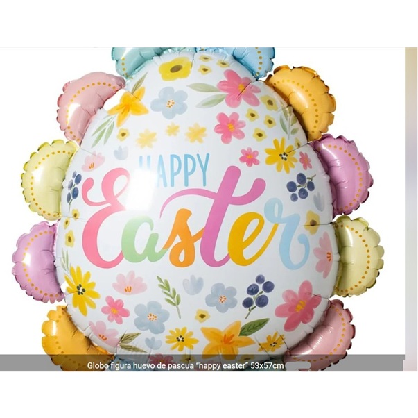 GLOBO FOIL SILUETA 53CM HUEVO PASCUA