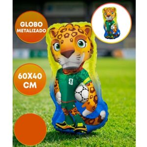 GLOBO FOIL SILUETA 60CM MASCOTA MUNDIAL JAGUAR