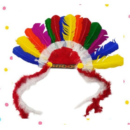 VINCHA INDIO CACIQUE MULTICOLOR