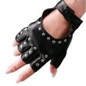 GUANTES NEGRO CON TACHAS ROCKERO