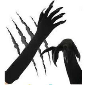 GUANTES NEGRO CON UÑAS GATUBELA