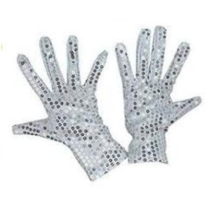 GUANTES BLANCO CON STRASS MICHAEL JACKSON