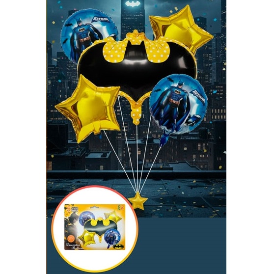 SET 5 GLOBOS BATMAN