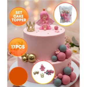 ADORNO PARA TORTA ESFERAS Y ANGELITO