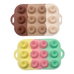 MOLDE SILICONA SAVARIN MINI REMOLINOS X12