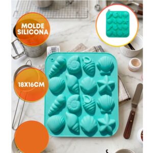 MOLDE SILICONA MAR ESTRELLA CARACOL OSTRA