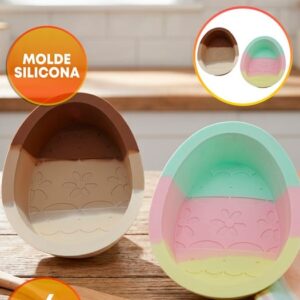 MOLDE SILICONA HUEVO FLORES 13 X 17,5 CM