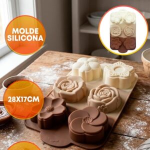 MOLDE SILICONA FLORES 7CM X6