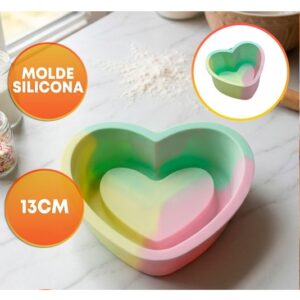 MOLDE SILICONA CORAZON 13CM X 6CM ALTO