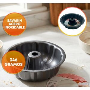 MOLDE SAVARIN ACERO INOXIDABLE 24X6 CM