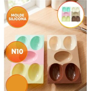 MOLDE SILICONA HUEVOS DE PASCUA N10 X5