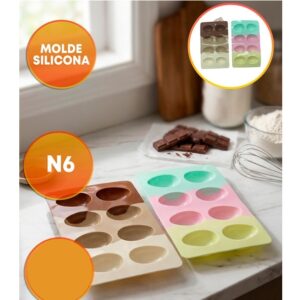 MOLDE SILICONA HUEVOS DE PASCUA N6 X8
