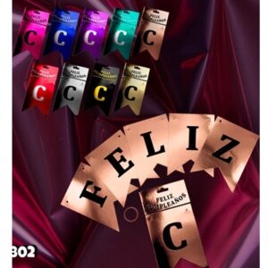 BANDERIN FELIZ CUMPLE METALIZADO